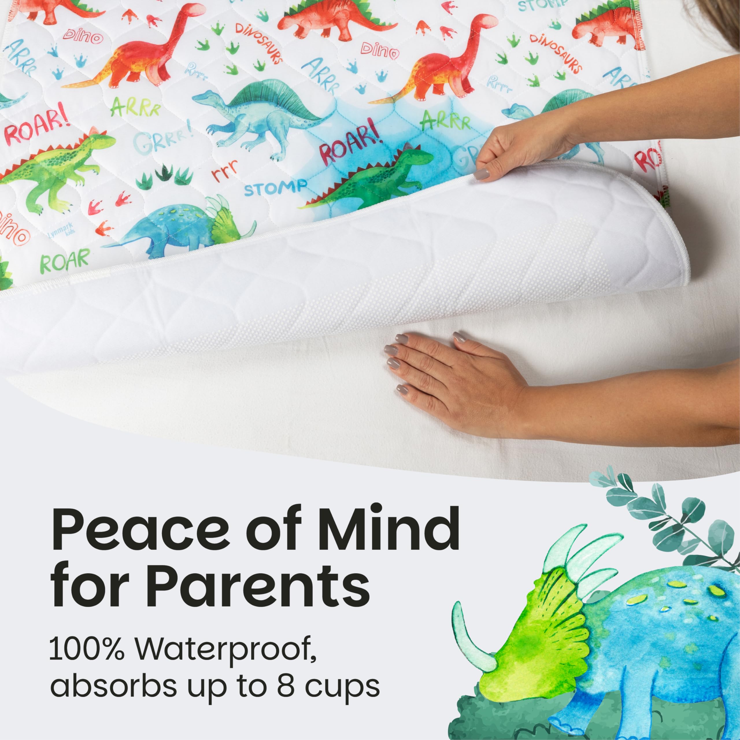 2X Potty Training Waterproof Bed Pad- Night Time Bed Protector Excellent for Toilet Training, Incontinence & Bedwetting, Reusabl