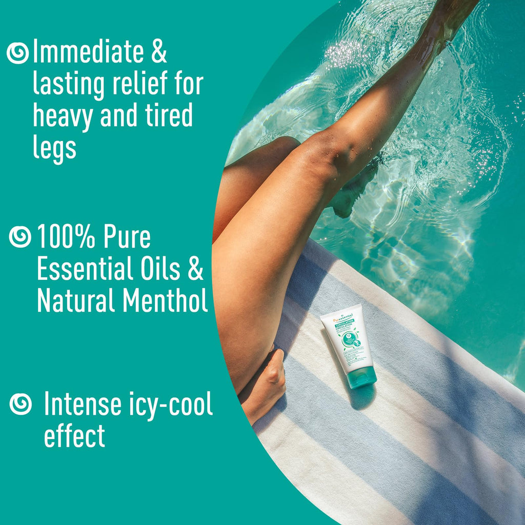 Puressentiel Soothing Gel for Tired Feet, Ankles, Legs - Aromatherapy Lotion with 17 Essential Oils for Body and Skin - Instant,
