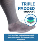 Viasox Non-Binding Diabetic Socks for Men & Women (Large, Gray)