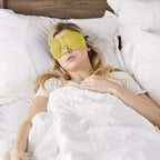 Bucky 40 Blinks No Pressure Solid Eye Mask for Sleep & Travel, Gold, One Size
