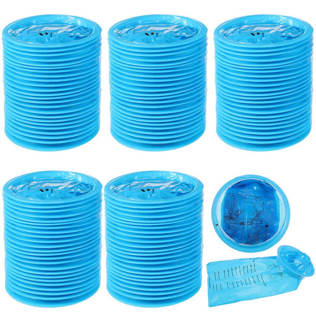 Nuanchu 100 Pcs Emesis Barf Bags Disposable Vomit Portable Puke Nausea Bags Motion Sickness for Car Airplane Travel Emesis, Vomi
