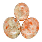 Sunstone Crystals and Healing Stones - Large Palm Stone Crystals Piedra - Crystal for Good Luck, Balanced Positive Energy, Medit