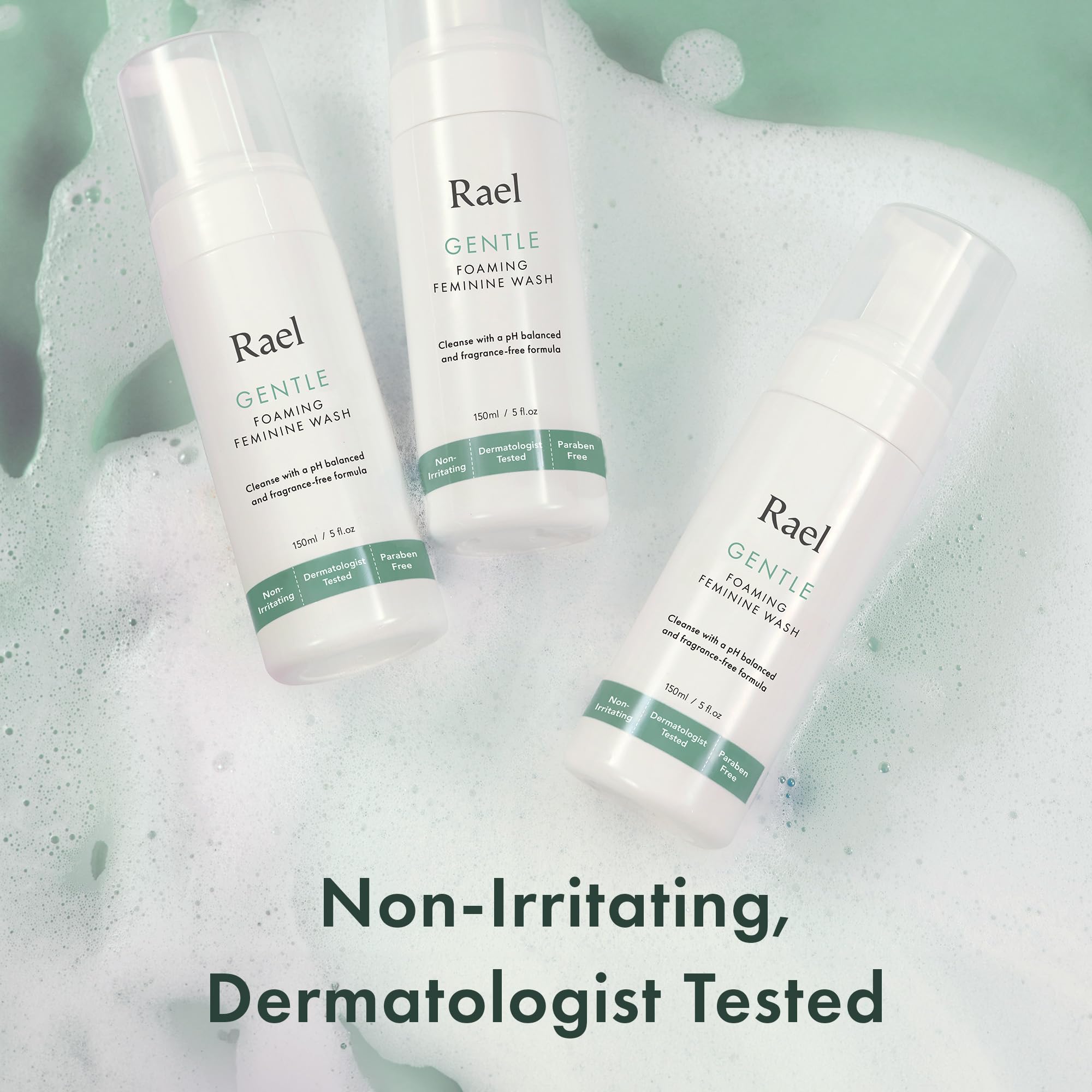 Rael Feminine Wash, Foaming Cleansing Wash - pH Balance Intimate Wash Women, Unscented, Sensitive Skin, All Skin Types, Vegan, C