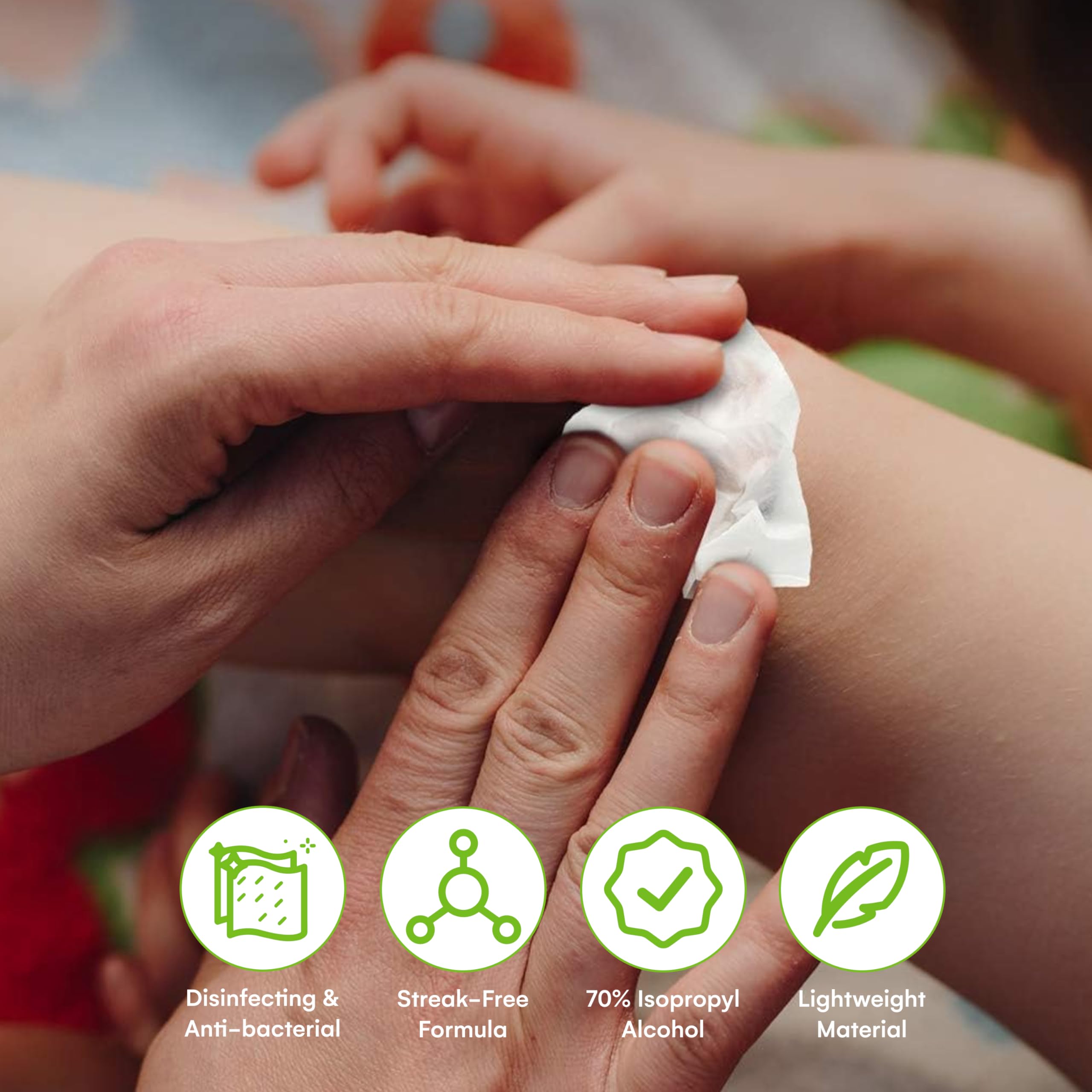 Care Touch Alcohol Wipes Individually Wrapped - Prep Pads with 70% Isopropyl Alcohol, Great for Home, Medical & First Aid Kits S