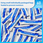 MAOEVER 60 Saline Packets, Neti Pot Salt Packets, Individually Wrapped Saline Packets for Neti Pots, Nasal Irrigation, and Squee