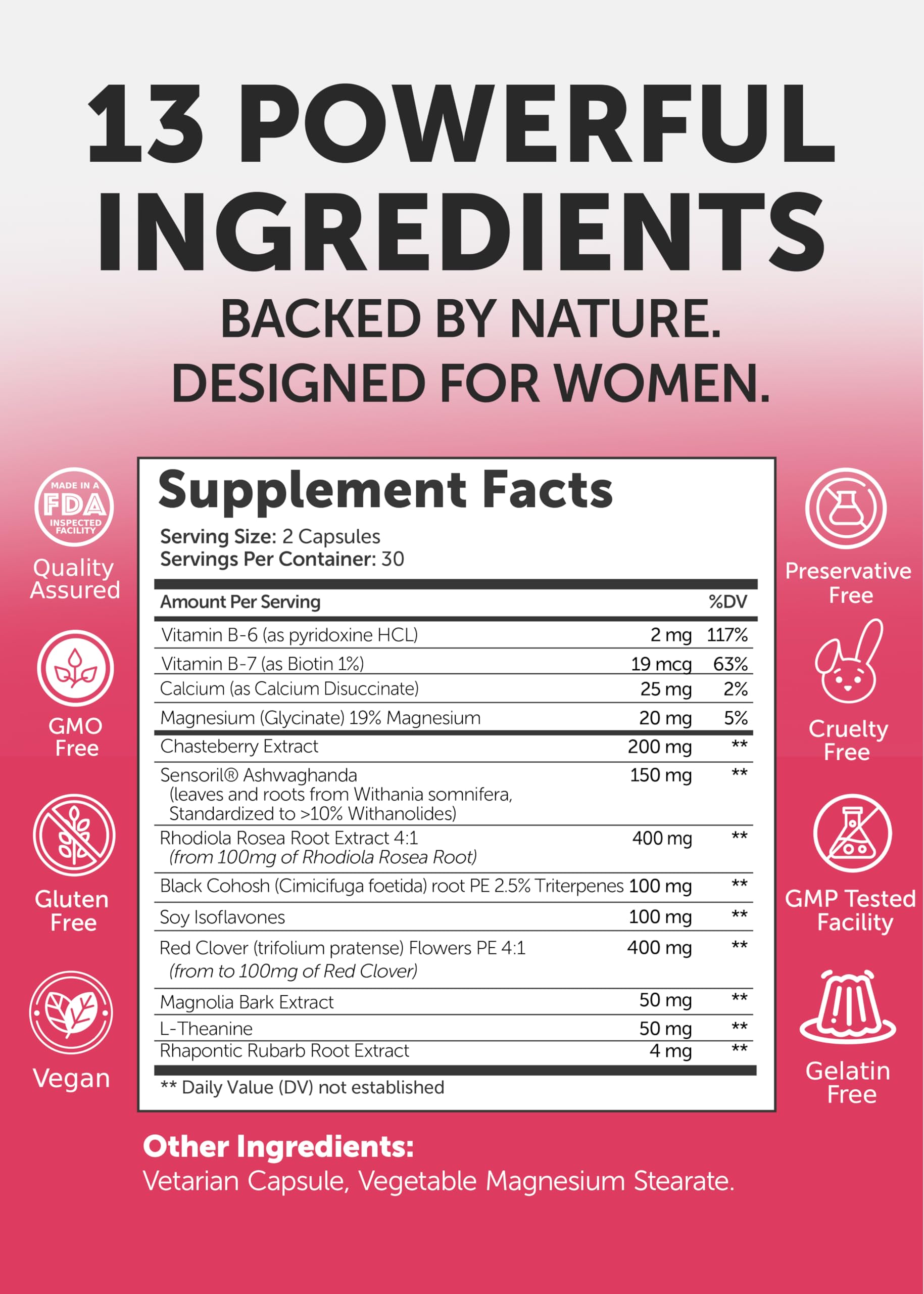 Lunakai USA Made Natural Menopause Supplements for Women - 13-in-1 Menopause Relief for Hot Flashes, Night Sweats, Sleep & Mood