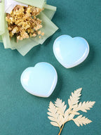 Jovivi 60mm Large Opalite Crystal Heart Healing Crystals Heart Stones Polished Pocket Love Gemstones Chakra Reiki Energy Balanci
