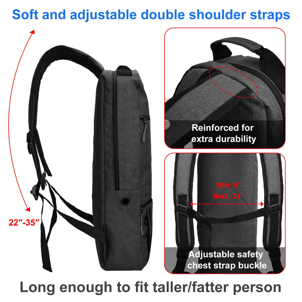 iGuerburn Oxygen Tank Backpack Size D, Portable Oxygen Backpack for D/M15 JD/M22 Cylinder Bag O2 Tank Carrier Holder for Travel