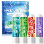 HUALIJIA Nasal Sticks (4 Pack), Nose Inhaler Stick with Essential Oils + Menthol (Mint, Wintermint, Tropical, Lavender) - Enhanc