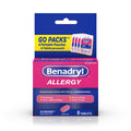 Benadryl Ultratabs Go Packs Antihistamine Allergy Relief Medicine, 25 mg Diphenhydramine HCl Tablets for Relief of Cold & Allerg
