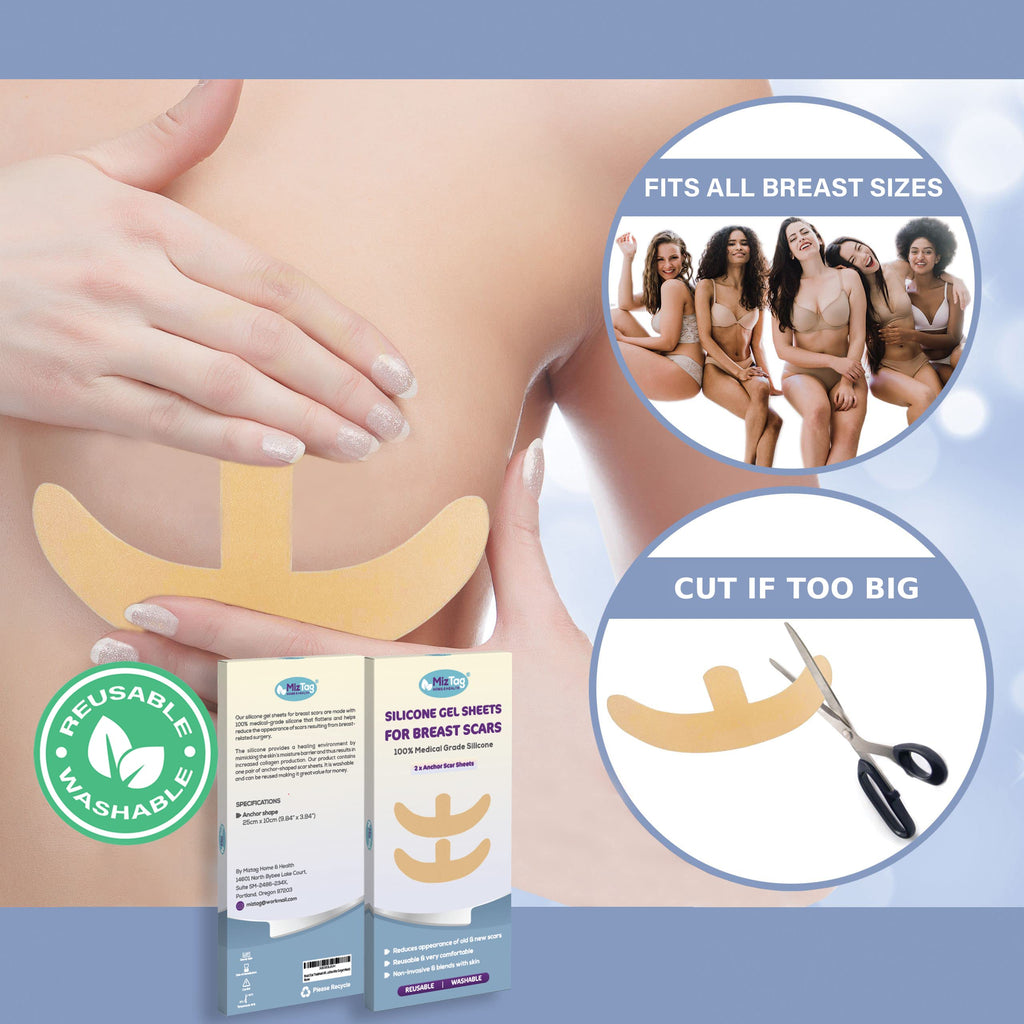 Breast Surgery Recovery Essentials - Silicone Scar Sheets for Comfort and Healing - Ideal for Post-Op Wear