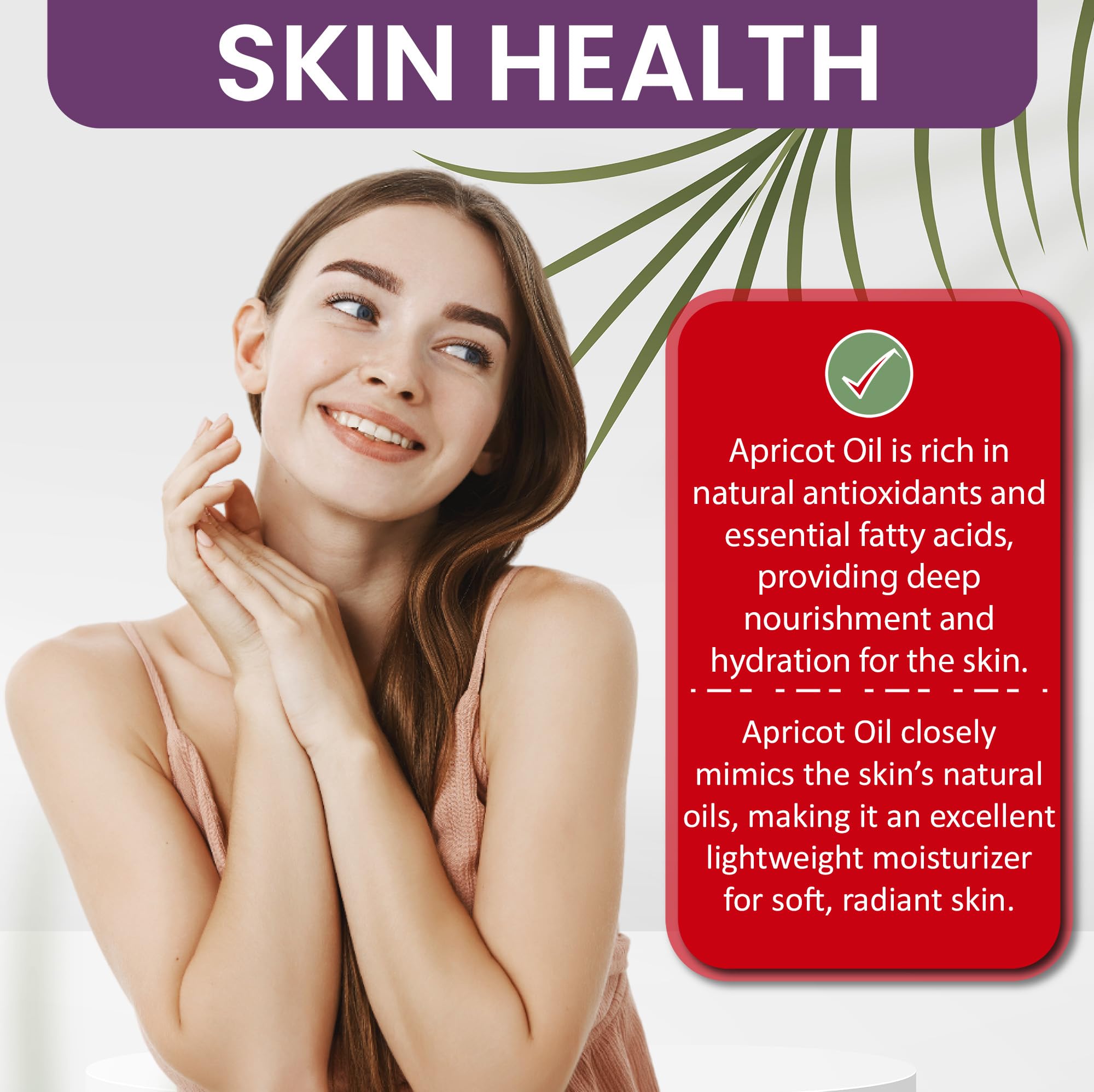 Dr Joe Lab Apricot Kernel Oil - Cold Pressed Pure Natural Moisturizing for Hair and Skin (8 oz)