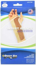 SportAid Wrist Brace Palm Stay, Beige Right Medium 1 Each by Sport Aid (Pack of 2)
