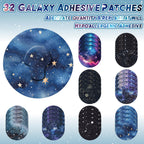 Geiserailie 32 Pack Freestyle Adhesive Patches Compatible with Guardian, Cgm Patches, No Glue in The Center of The Patch, Galaxy
