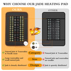 Far Infrared Heating Pad, Natural Jade and 2 Different Tourmaline Heating Pad, Electric Heating Pads for Back Neck Shoulders and