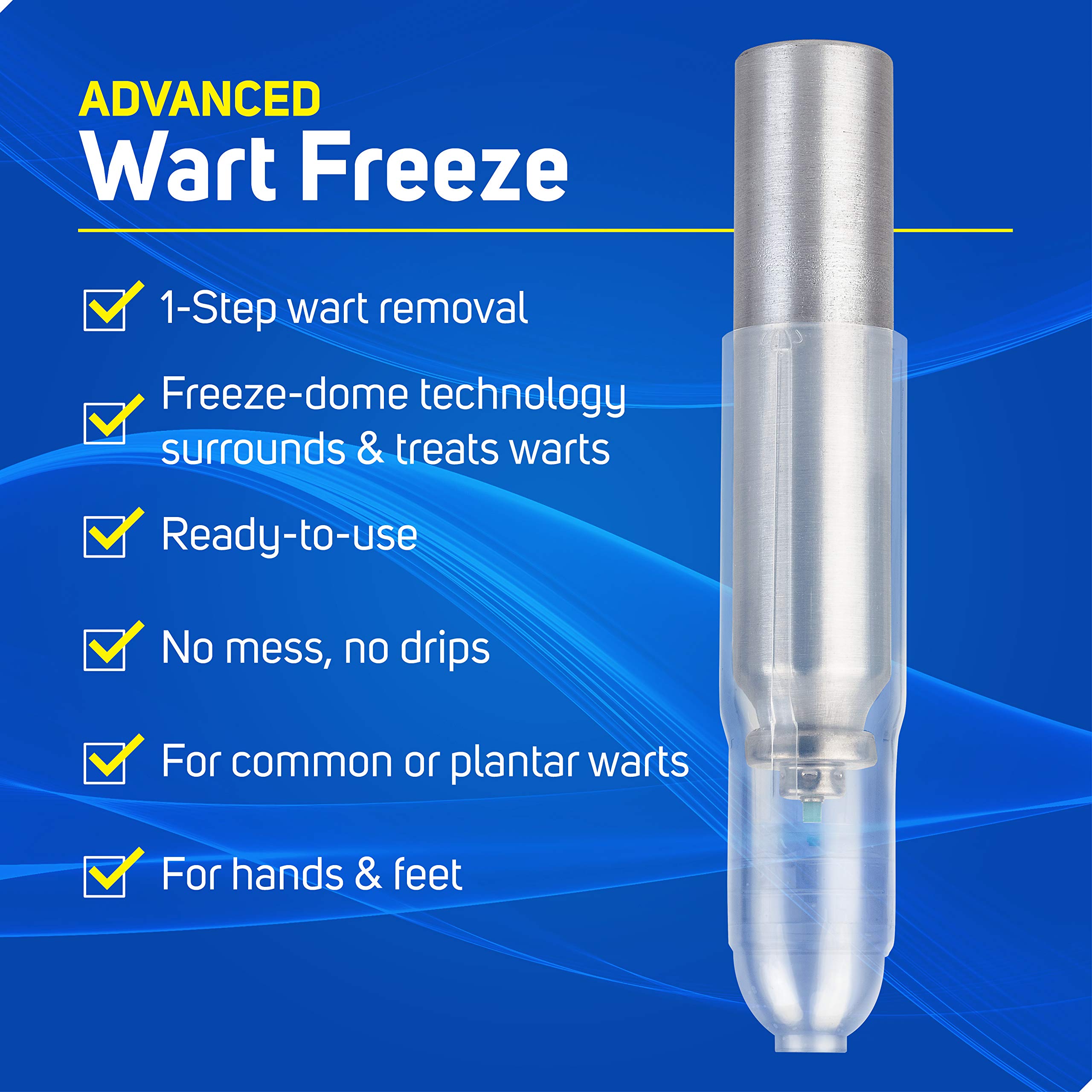 Care Science Wart Remover Freeze, 8 Applications | 1-Step Cryogenic Wart Removal for Common Warts on Hands, Elbows, & Knees or P