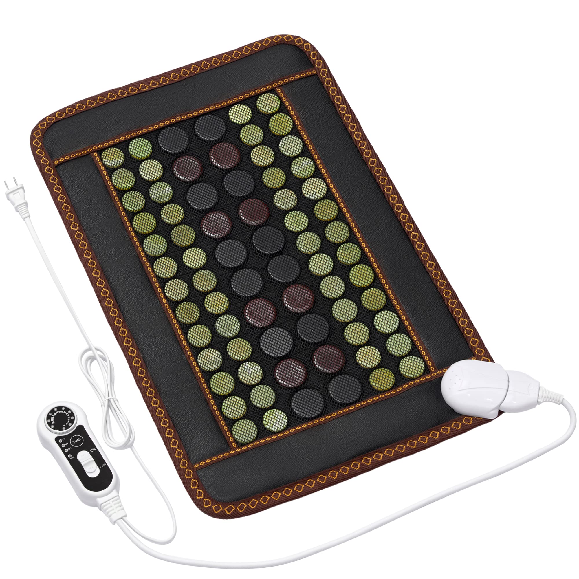 Far Infrared Heating Pad, Natural Jade and 2 Different Tourmaline Heating Pad, Electric Heating Pads for Back Neck Shoulders and