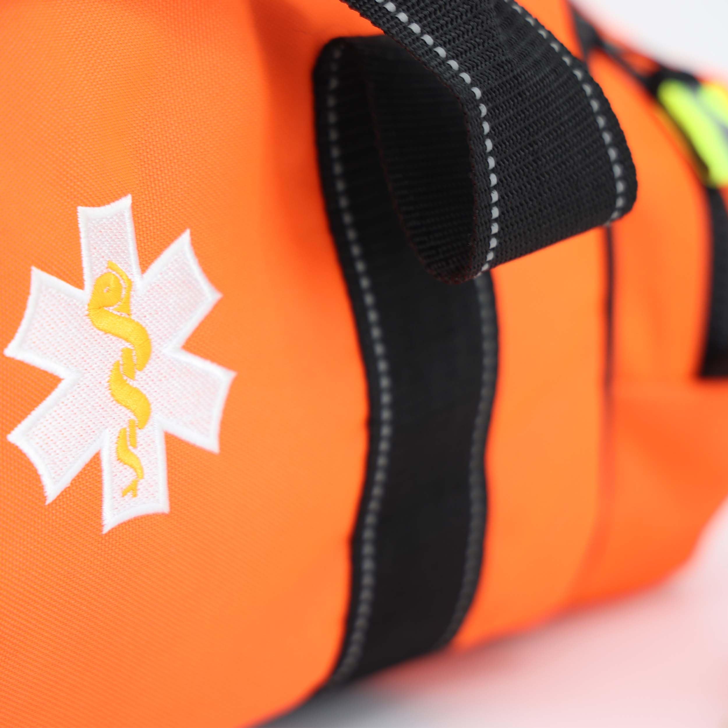Lightning X Pre-Stocked EMS/EMT Trauma Kit w/Large First Responder Bag & 256 First Aid Medical Supplies - Orange