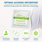 Alcohol Wipes | Individually Wrapped Alcohol Prep Pads with 70% Isopropyl Alcohol, Great for Medical & First Aid Kits | Sterile,