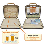 StarPlus2 - Medium Travel Pill Bottle Organizer, Medicine Bag, Carrier for Medications and Medical Supplies - Khaki Canvas (With
