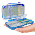 Travel Pill Organizer - Moisture Proof Portable Vitamin Holder with 7 Compartments, Compact Supplement Case for Purse Essential 