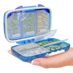 Travel Pill Organizer - Moisture Proof Portable Vitamin Holder with 7 Compartments, Compact Supplement Case for Purse Essential 