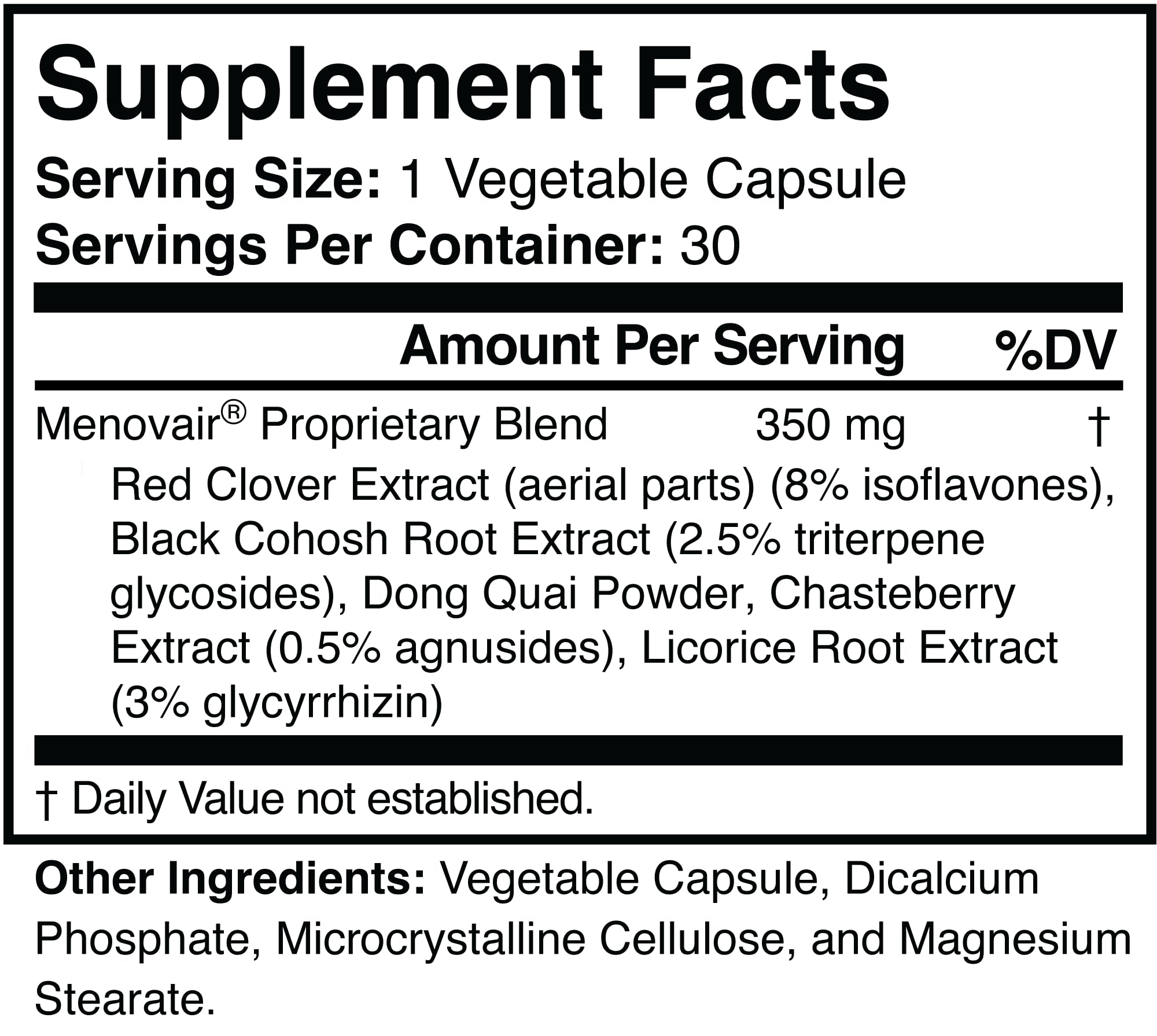 Menovair - Natural Menopause Support Supplement - Non-GMO, Vegan, Gluten-Free