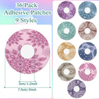 TrelaCo 36 Pcs Adhesive Patches Compatible with Libre 2 Waterproof Overpatches Breathable Colorful Mandala Floral Pre Cut Cover