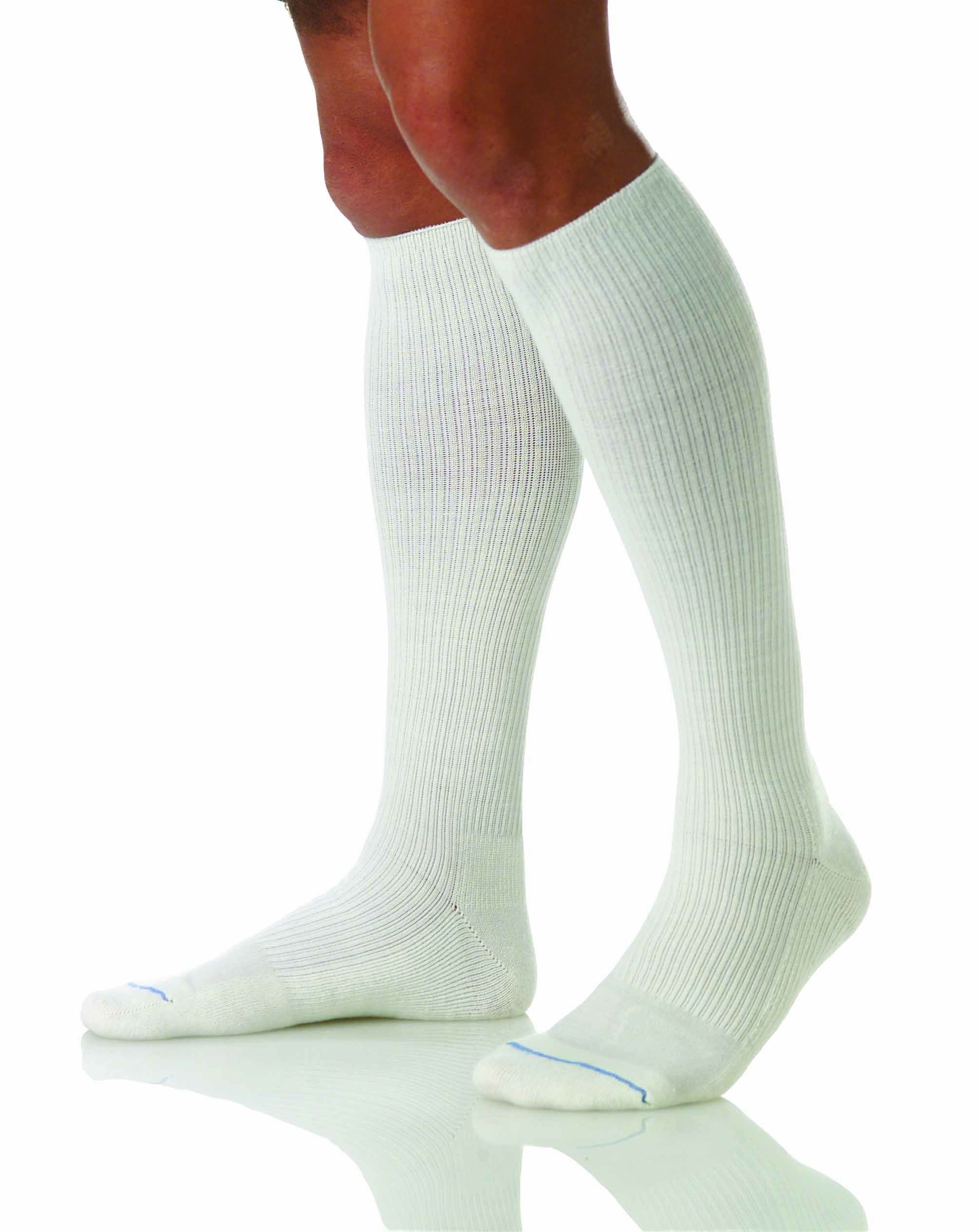 Bsn Medical 110451 Knee High Large Brace, 8-15 Mmhg, Closed Toe, White