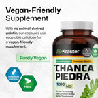 BIO KRAUTER Chanca Piedra Stone Breaker Capsules - 1200 mg Stonebreaker for Kidney Cleanse - 250 Chanca Piedra para Los Riones C