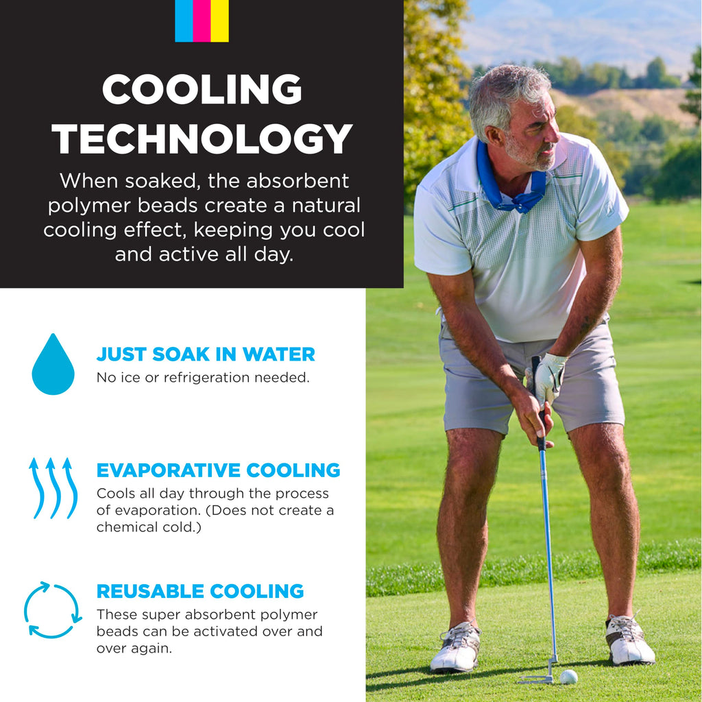 KOOLGATOR Evaporative Cooling Neck Wrap - Keep Cool in The Heat, Summer Cooling Accessories, Long Lasting, Reusable & Breathable