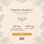 Gaia Herbs Gas & Bloating - Provides Relief from Occasional Gas and Bloating - with Activated Charcoal, Fennel, Chamomile, Cumin