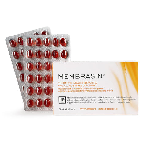 Membrasin Vitality Pearls | 60 Pills | Natural Feminine Hydration for Menopause Support & Lasting Comfort | Estrogen-Free Daily 