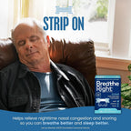 Breathe Right Nasal Strips - Clear - For Sensitive Skin - Sm / Med Clear Strips - 30 Count Strips Per Box - Pack of 3