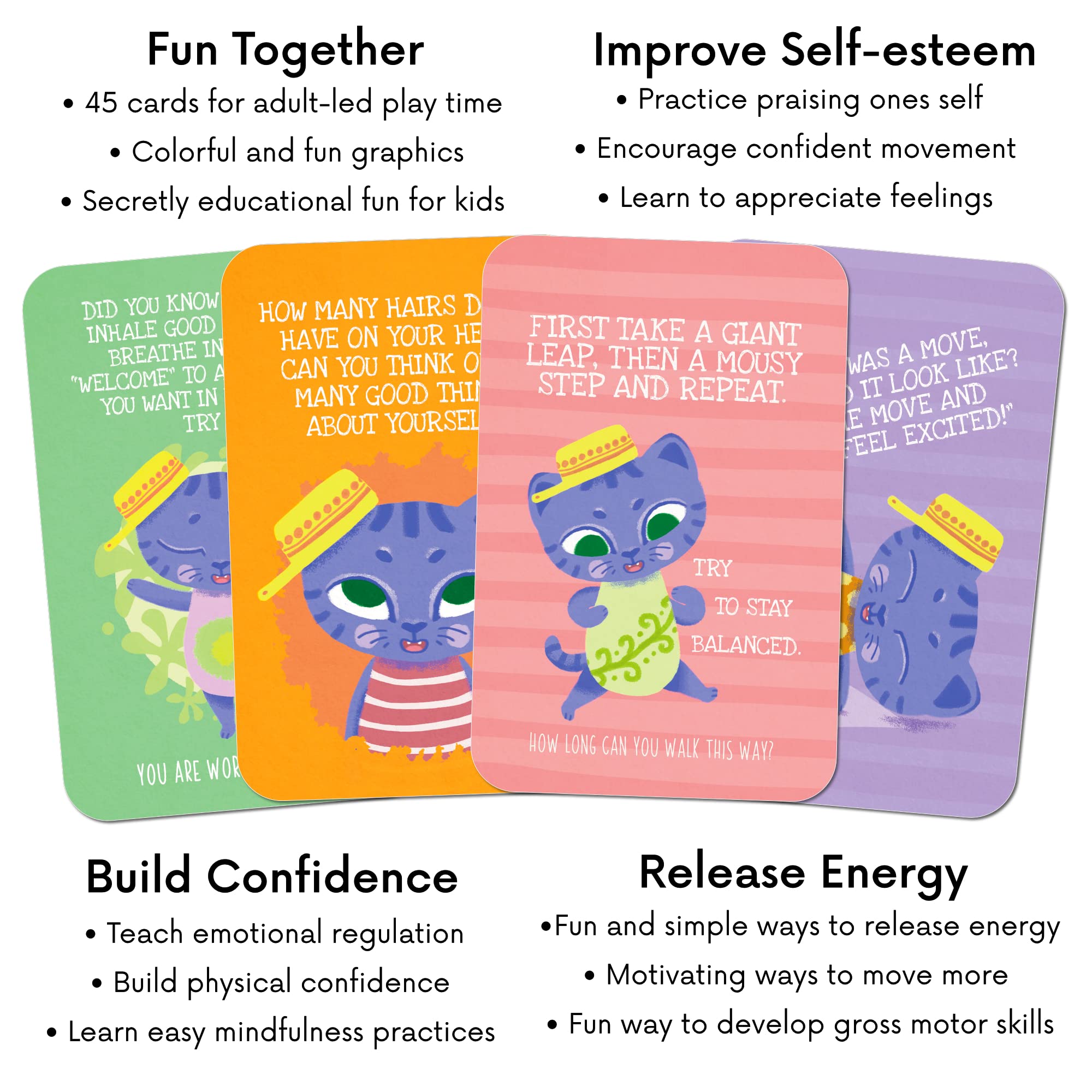 Empowerment Cards for Kids - 45 Action Packed and Fun Exercises