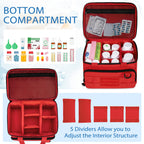CURMIO Tactical Pill Bottle Organizer Case, Double Layers Medicine Storage Bag for Medication Bottles, Vitamins, Medical Supplie