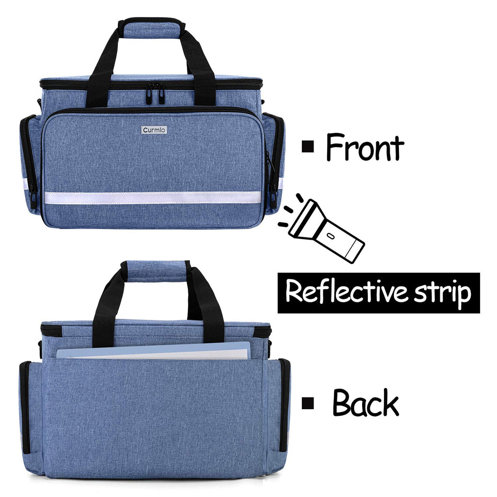 CURMIO Nurse Bag, Medical Bag with Inner Dividers and No-Slip Bottom for Home Visits, Health Care, Hospice, For Nursing Students