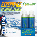 O2 Blast - Pure Oxygen Supplement, Quick Recovery for Exercise and Focus, Sanitary flip top Cap (4 Liter Oxygen Canisters - 2 Pa