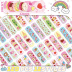 Kids Adhesive Bandages Bulk Cute Cartoon Bandages for Kids Waterproof Breathable Protect Scrapes and Cuts for Girls Boys Childre
