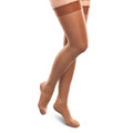 Ease Opaque Womens Support Thigh High Stockings - 15-20mmHg Mild Compression Nylons (Bronze, Medium Short)