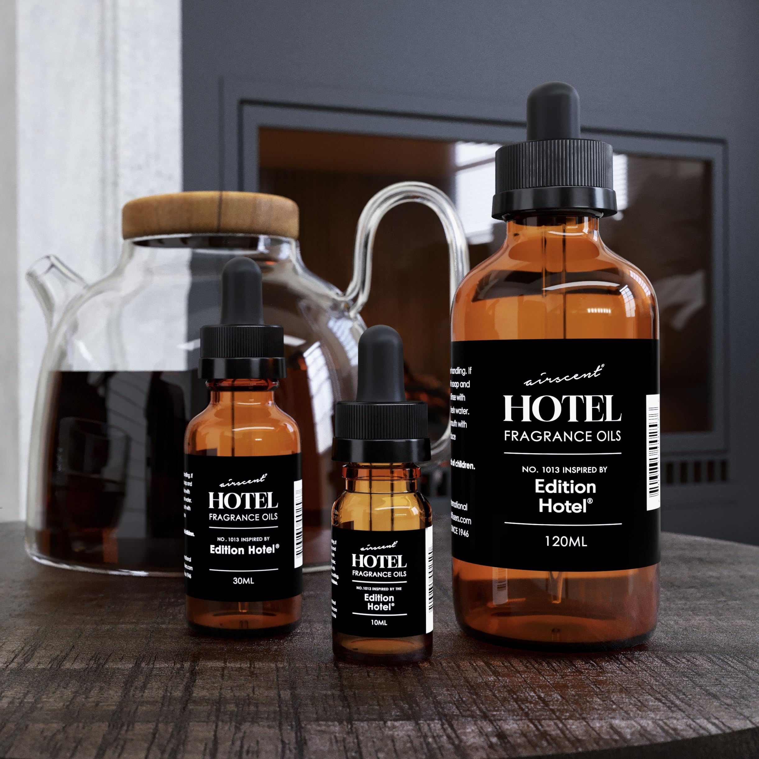 Hotel Diffuser Oil Inspired by The Edition Hotel Scent - AirScent No 1013 Fragrance Oil Blend - 30 mL, 1 fl oz Glass Dropper Bot