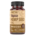 DEVA Vegan Vitamins Hemp Oil, Rich in Omega 3-6-9 - for Dietary Supplements, Cosmetics & Culinary - 90 Capsules, 1-Pack