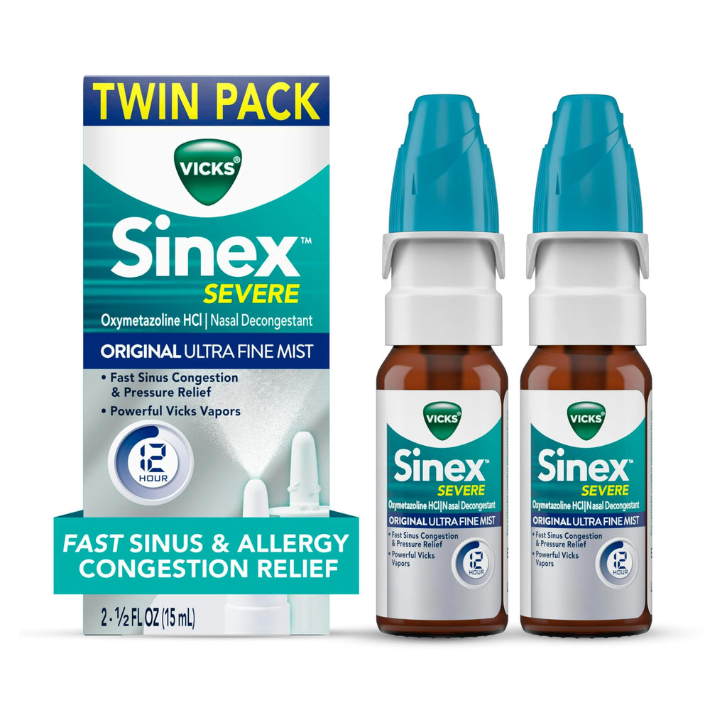 Vicks Sinex SEVERE Allergy & Sinus Nasal Spray, Original Ultra Fine Mist, Decongestant Medicine, Relief from Nasal Congestion du