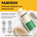 MAYDAY Lice Prevention Shampoo - Sandalwood & Mint - 12oz, Non-Toxic, Pesticide-Free, Scientifically Proven Defense Against Lice