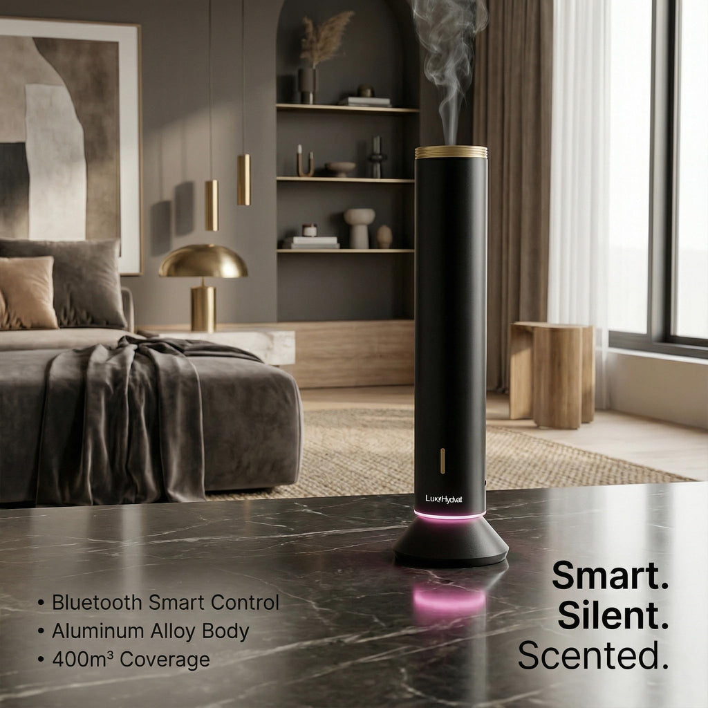 New Upgraded Waterless Scent Oil Nebulizer - Smart App & Remote Control, Covers Up to 4000 Sq Ft, Quiet Aroma Diffuser for Home,