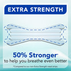 Instaclear Extra-Strength Nasal Breathing Strips Clear 50 ct | Works Instantly, Nasal Congestion Relief, Stops Snoring, Cold & A