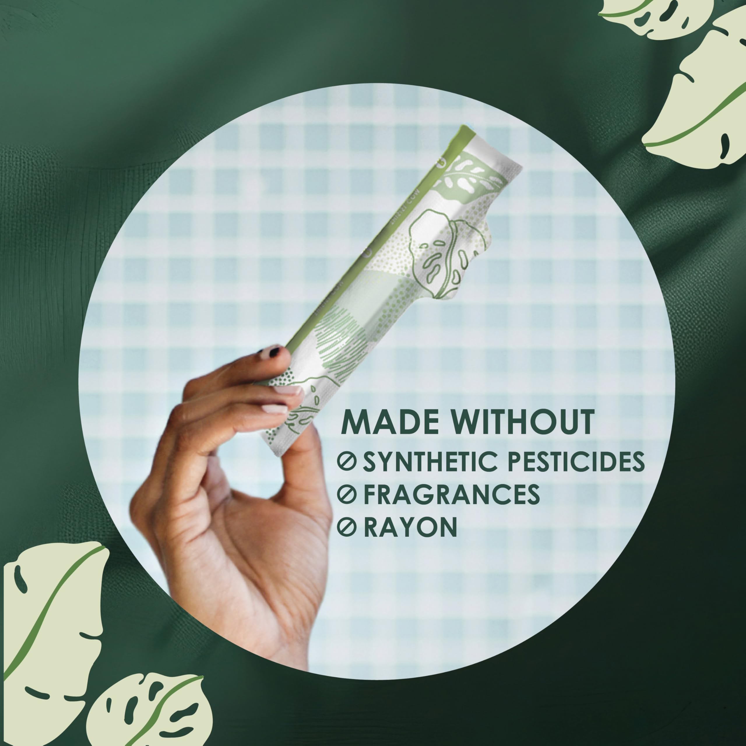 L. Organic Cotton Tampons - Regular 42 Count x 2 Packs (84 Count Total) (Packaging May Vary)