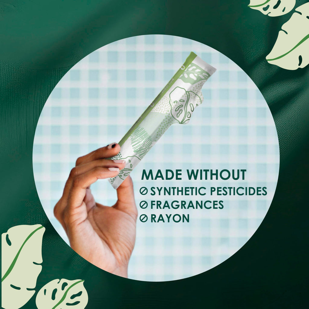 L. Organic Cotton Tampons - Regular 42 Count x 2 Packs (84 Count Total) (Packaging May Vary)