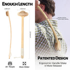 NURENDER Oversized Back Scratcher, Extended Bamboo Scratcher, 22.04 Long Curved Handle; Wider Head; More Larger Scratching Surfa