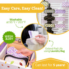 Non-Slip Organic Reusable Panty Liners for Women & Teens (Tanga, 7-Pack); High-Temp Washable Cotton Cloth Liners; Stay Fresh & D